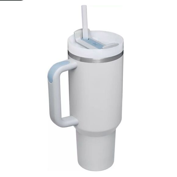 STANLEY THE FOG GRAY BLUE WHITE 40 OZ 1.18 L FLOWSTATE QUENCHER H2.0 TUMBER - Picture 2 of 11